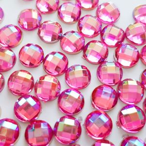 Diamond Jewels 6 mm Colours, Roze Rond Glittersteentjes Glitter Gemstones Kopen