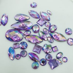 Rainbow Shine Mixed Jewels Purple, ixed jewels voor festival make up kopen