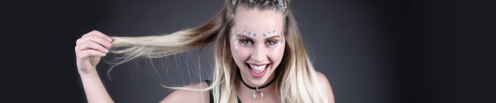 Galaxy Cosmic glitter face girl